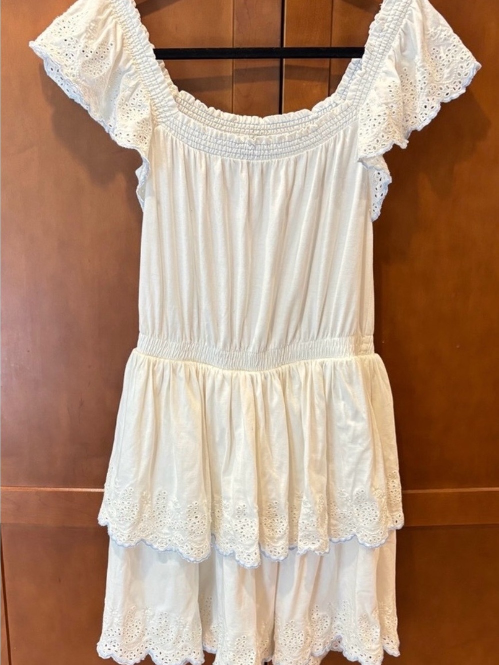 Darling Polo Ralph Lauren Tiered Off-The-Shoulder Dress. Kids 16